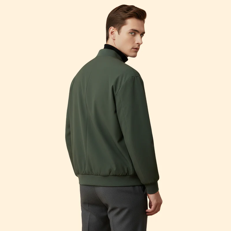 Men’s Bomber Jacket with Ribbed Cuffs - Image 4