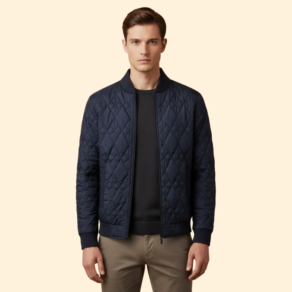 Men’s Classic Quilted Jacket - Image 2