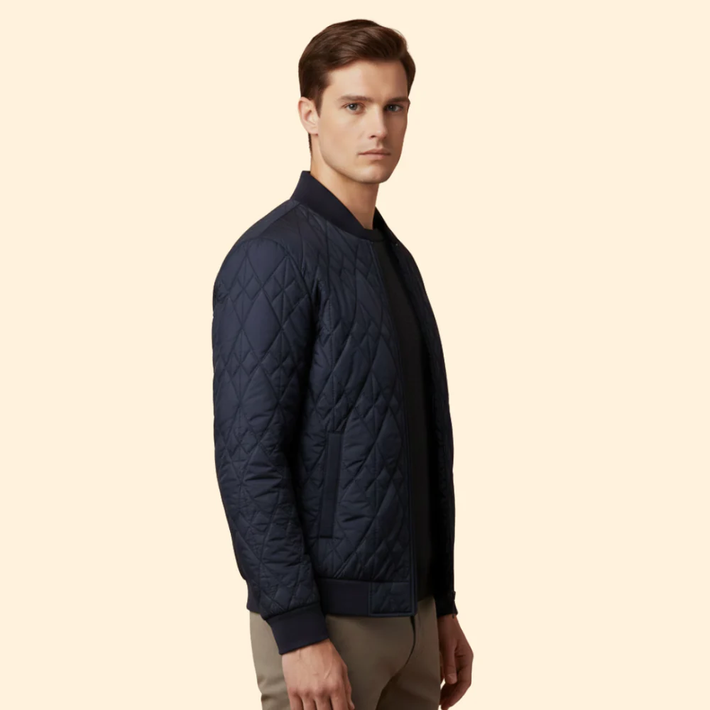 Men’s Classic Quilted Jacket - Image 3