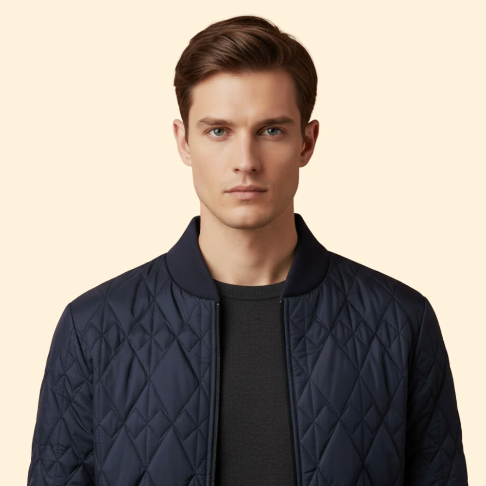 Men’s Classic Quilted Jacket - Image 4