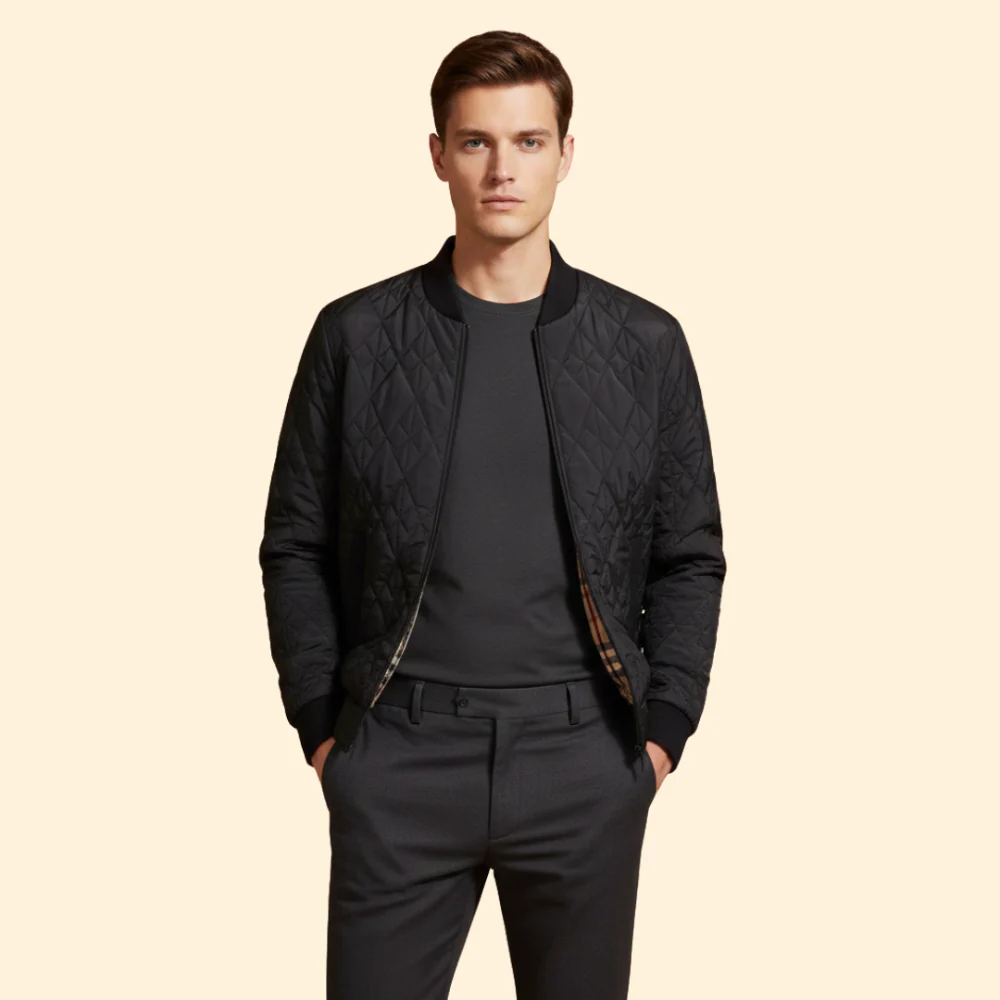 Men’s Classic Quilted Jacket - Image 6