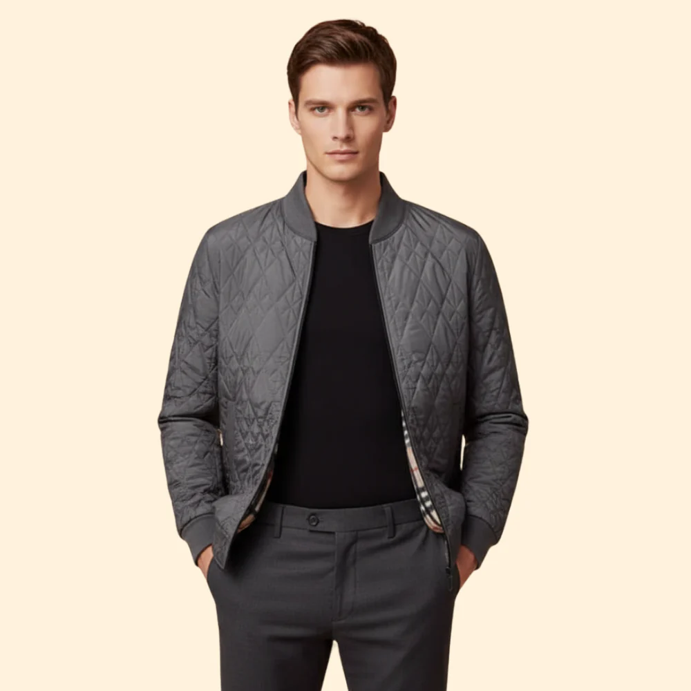 Men’s Classic Quilted Jacket - Image 7