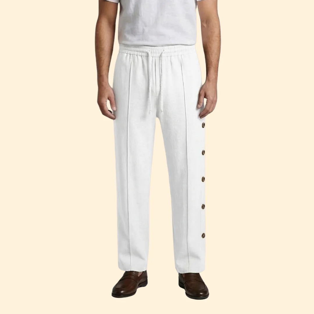 Men’s Wide-Leg Pants with Side Buttons - Image 11