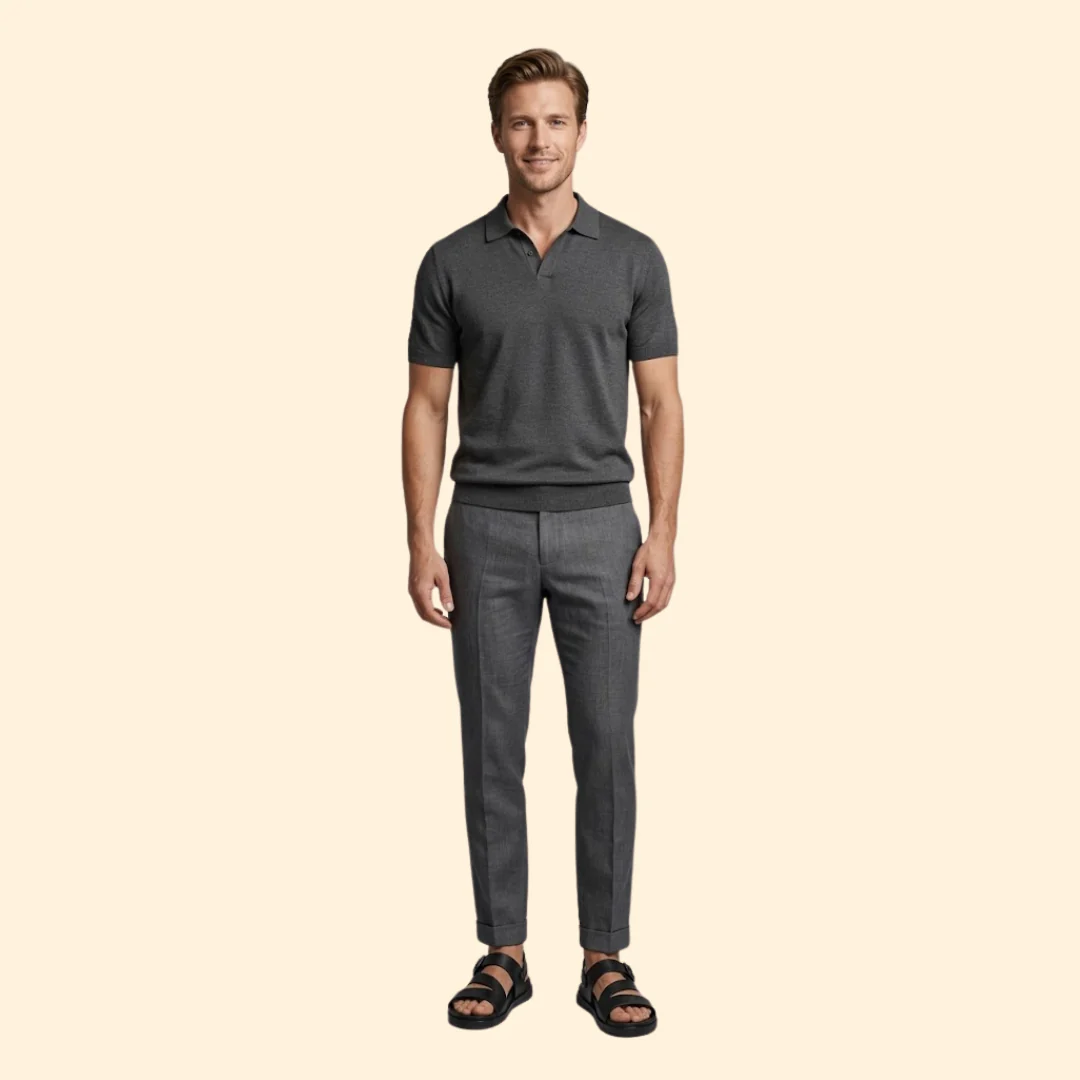 Men's Beach Sandals with Buckle - Image 2