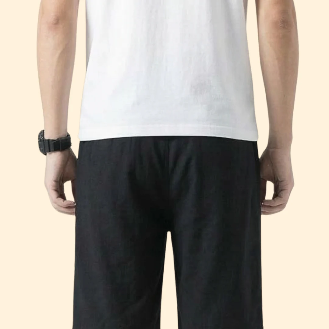 Men’s Belted Cargo Shorts with Button Detail - Image 5