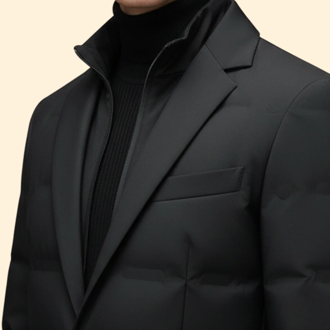 Men’s Blazer Jacket with Zip Mock Neck - Image 5