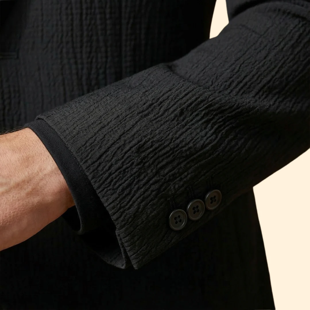Men’s Blazer with Notch Collar and Adjustable Waist Trousers - Image 6