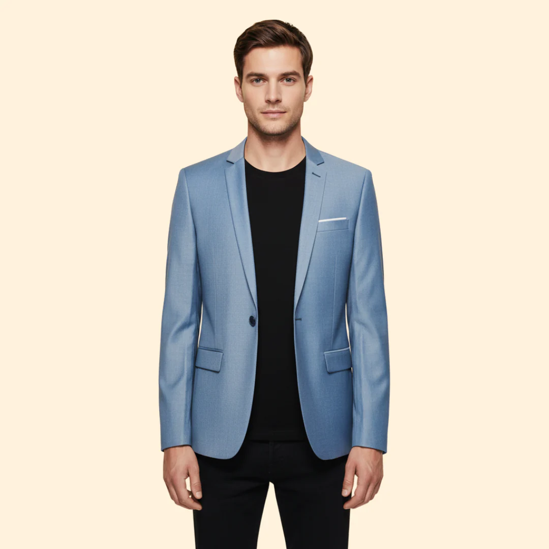 Men’s Blazer with Single Button Closure - Image 11