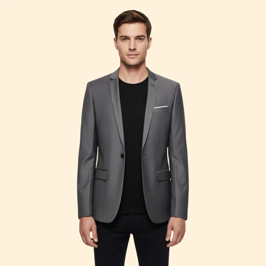 Men’s Blazer with Single Button Closure - Image 2