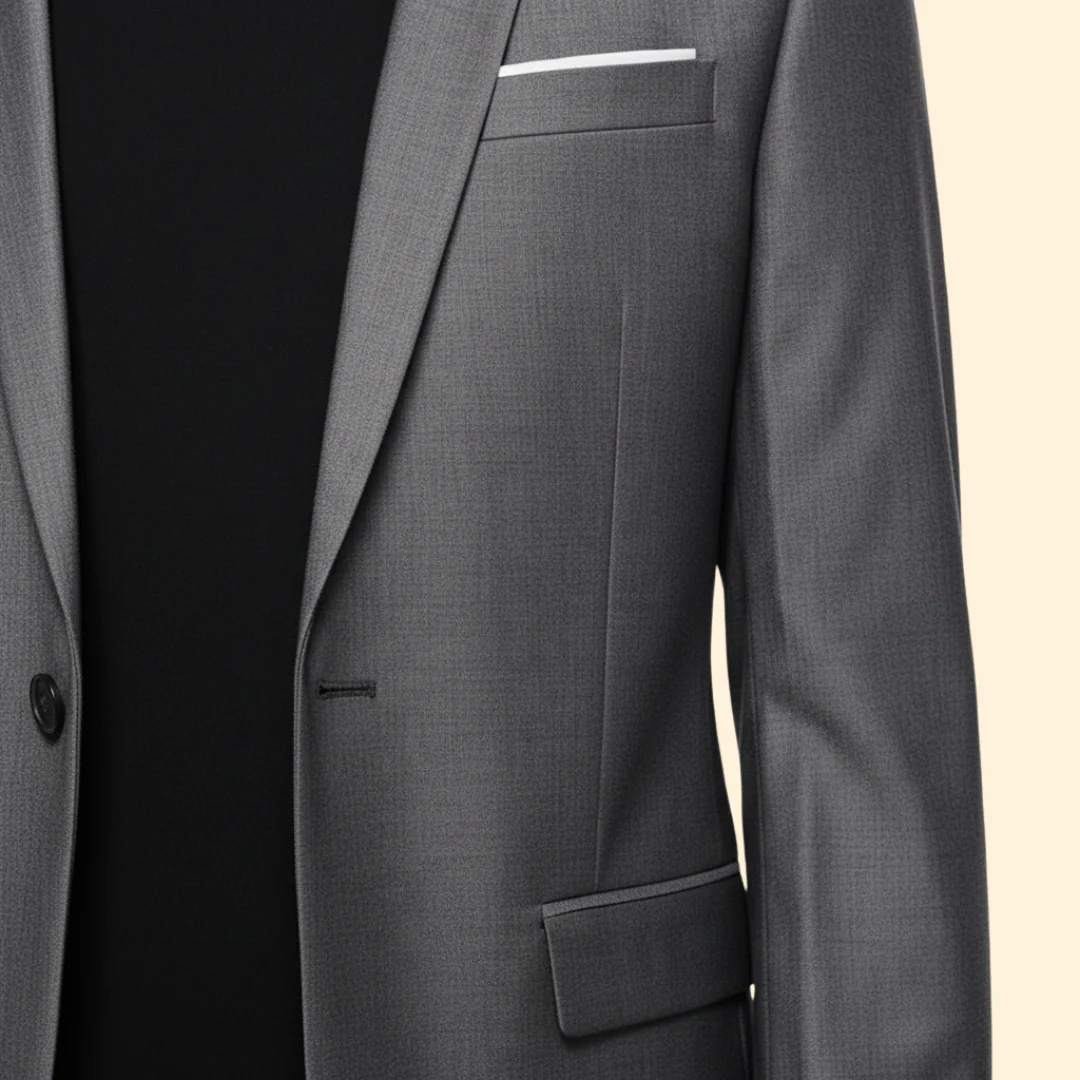 Men’s Blazer with Single Button Closure - Image 4