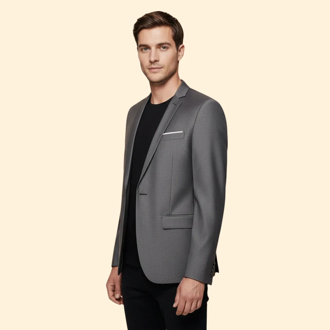 Men’s Blazer with Single Button Closure - Image 5