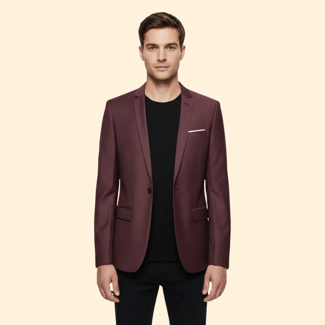Men’s Blazer with Single Button Closure - Image 9
