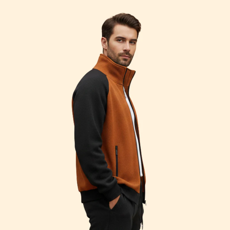 Men’s Bomber Jacket Set with Zip Pockets - Image 3