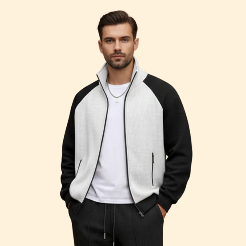 Men’s Bomber Jacket Set with Zip Pockets - Image 8