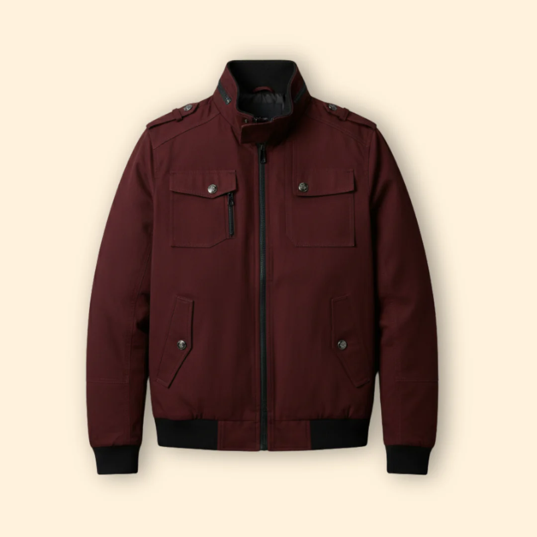 Men’s Bomber Jacket with Chest Pockets