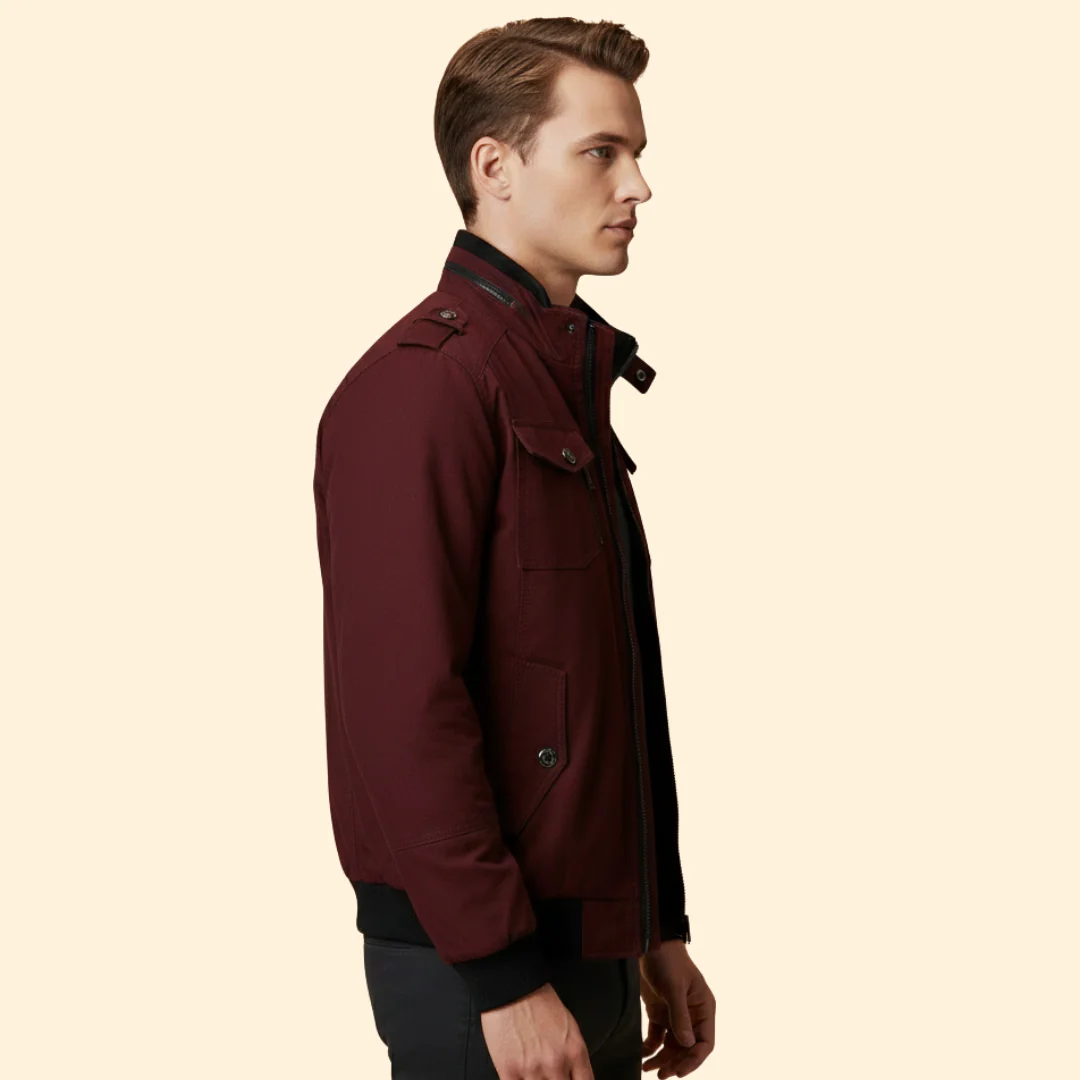 Men’s Bomber Jacket with Chest Pockets - Image 5
