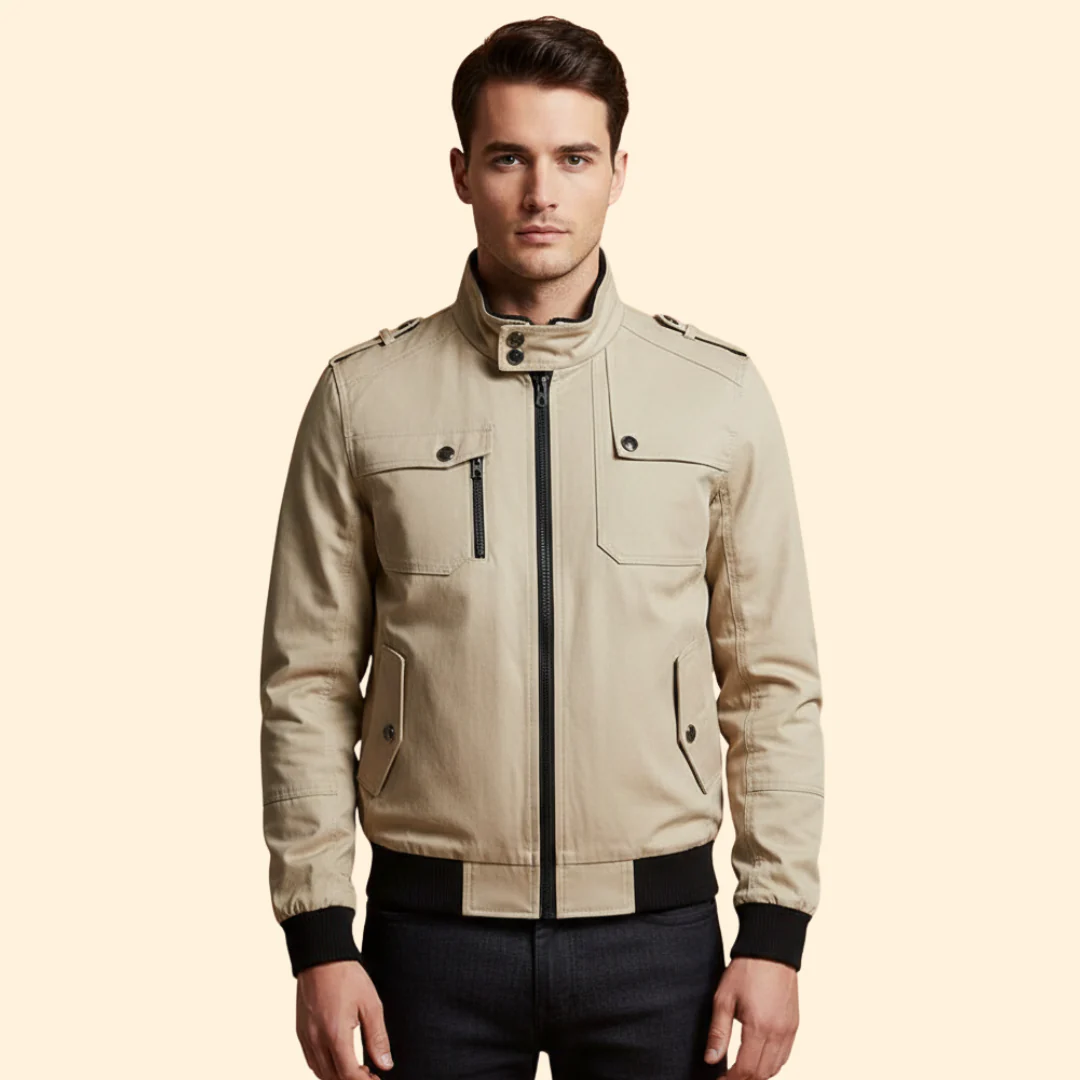 Men’s Bomber Jacket with Chest Pockets - Image 7