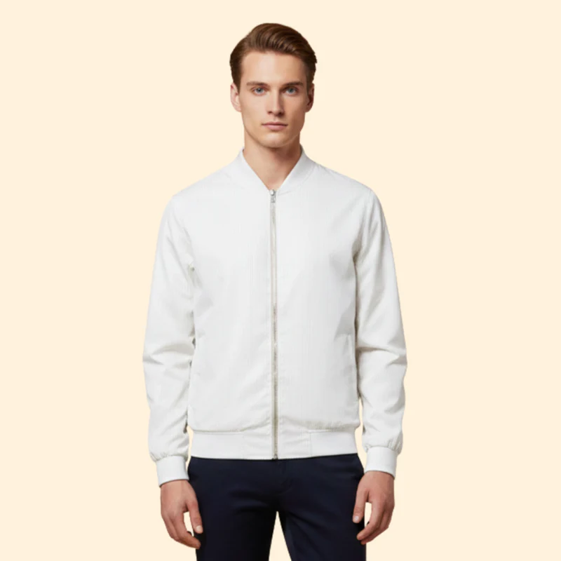 Men’s Bomber Jacket with Elastic Cuffs