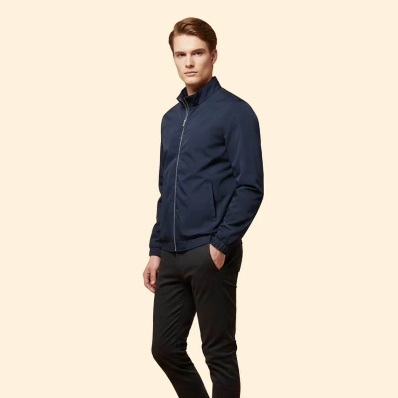 Men’s Bomber Jacket with Elastic Cuffs - Image 5