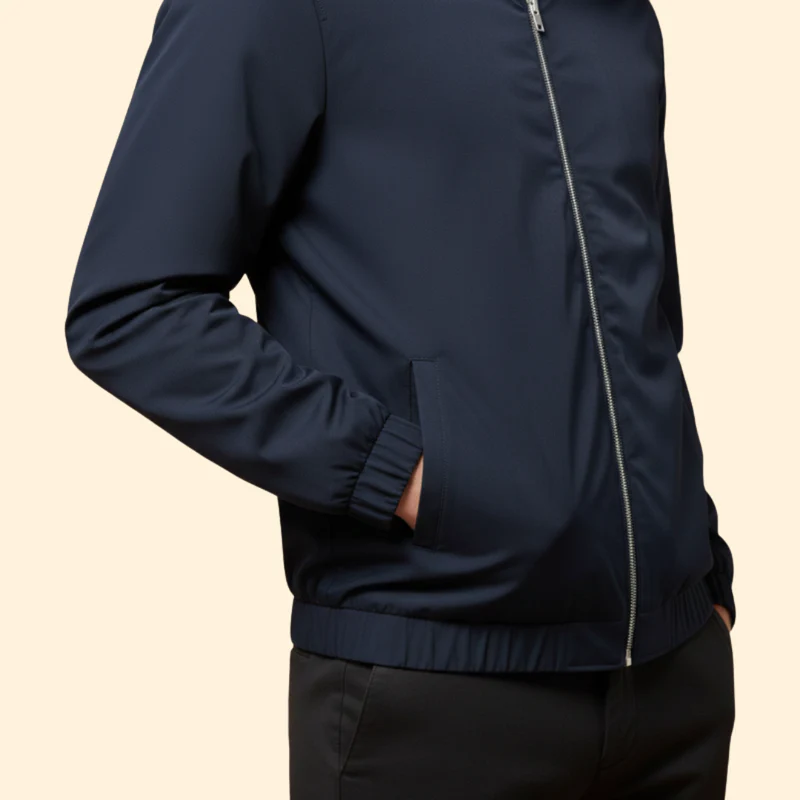 Men’s Bomber Jacket with Elastic Cuffs - Image 7