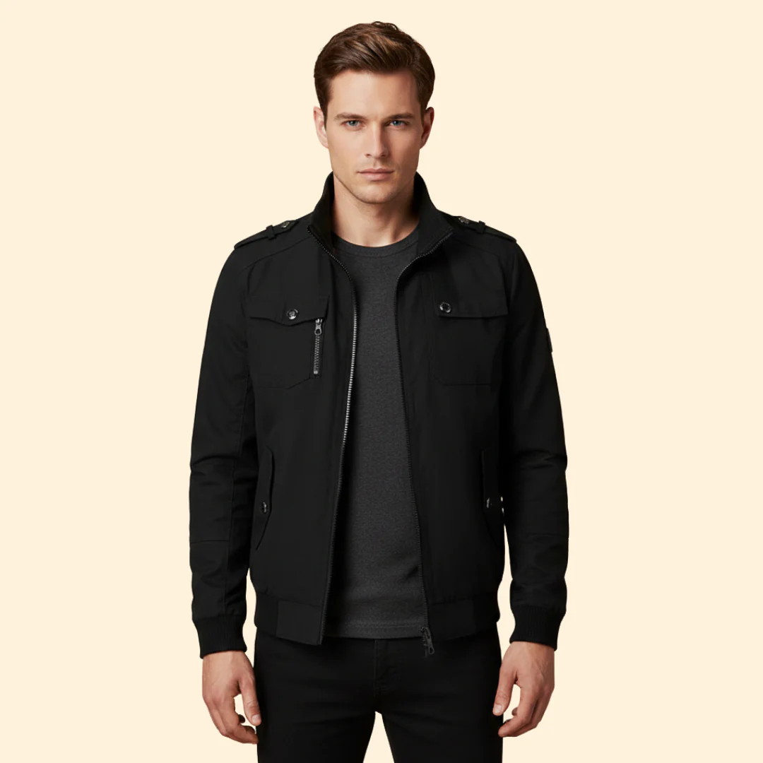 Men’s Bomber Jacket with Multiple Utility Pockets - Image 6