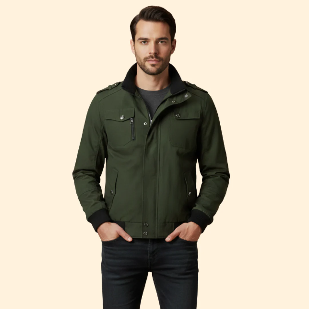 Men’s Bomber Jacket with Multiple Utility Pockets - Image 8
