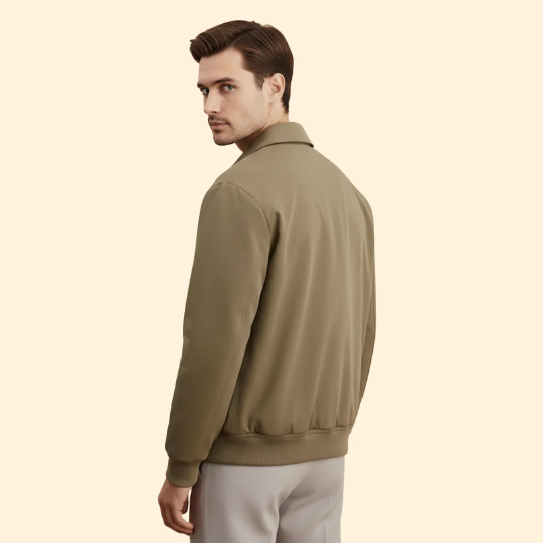 Men’s Bomber Jacket with Pointed Collar - Image 4