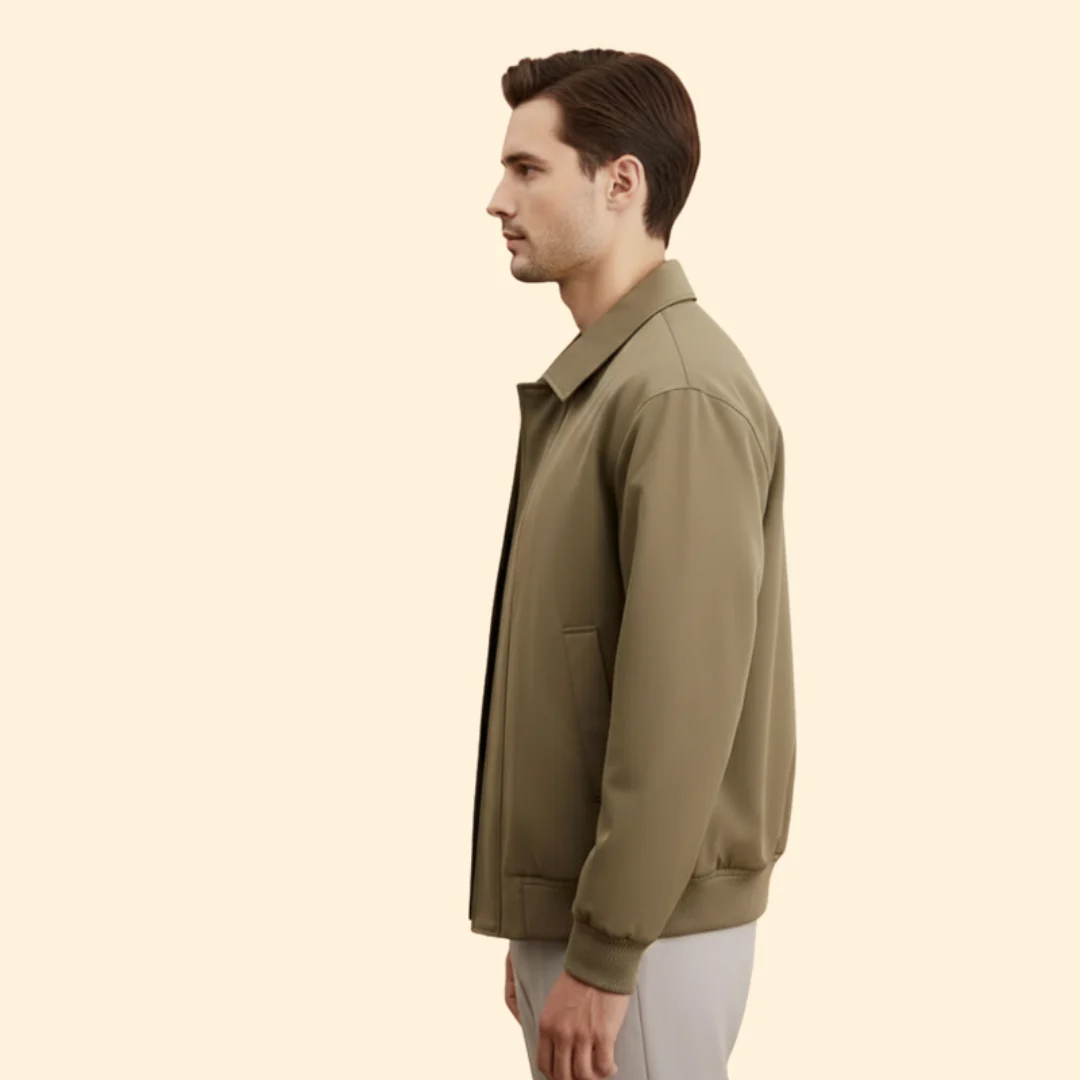Men’s Bomber Jacket with Pointed Collar - Image 5