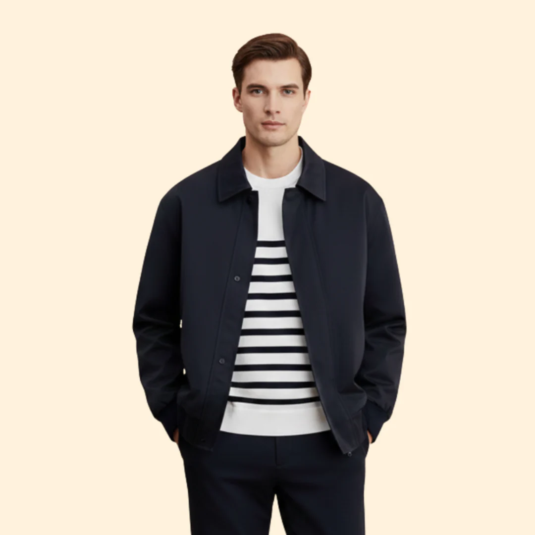 Men’s Bomber Jacket with Pointed Collar - Image 7