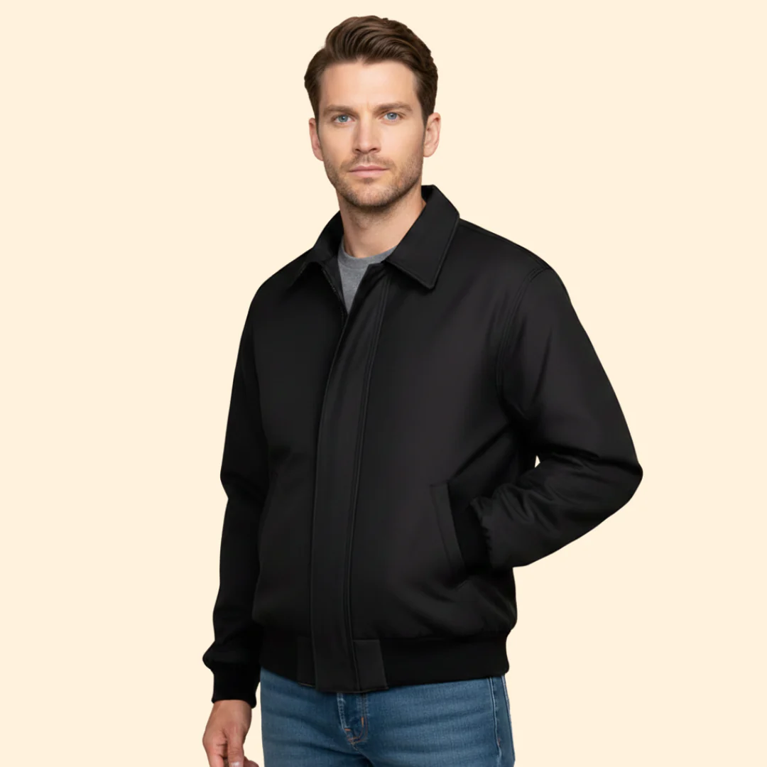 Men’s Bomber Jacket with Pointed Collar Design - Image 7
