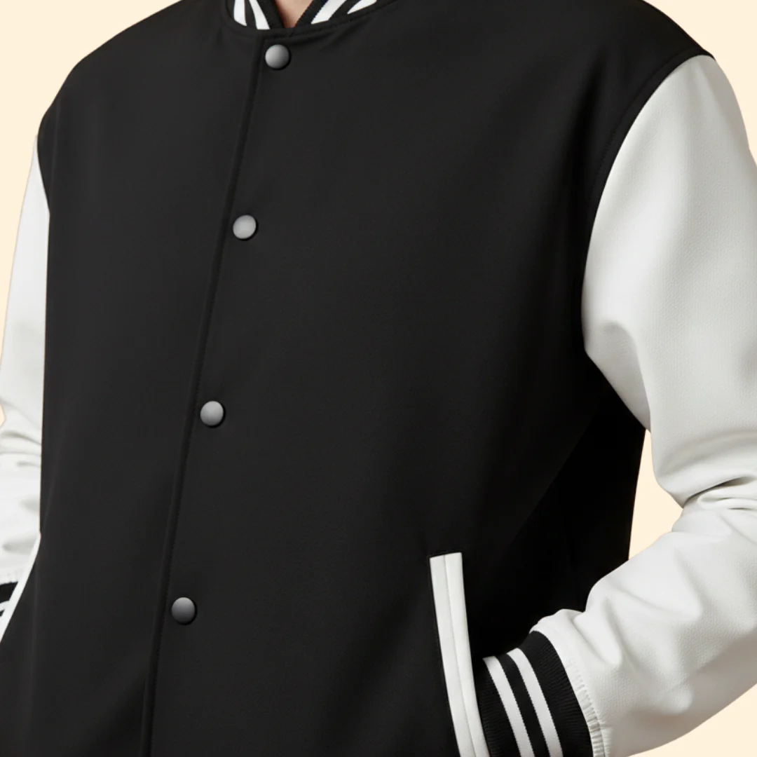 Men’s Bomber Jacket with Snap Button Closure - Image 4