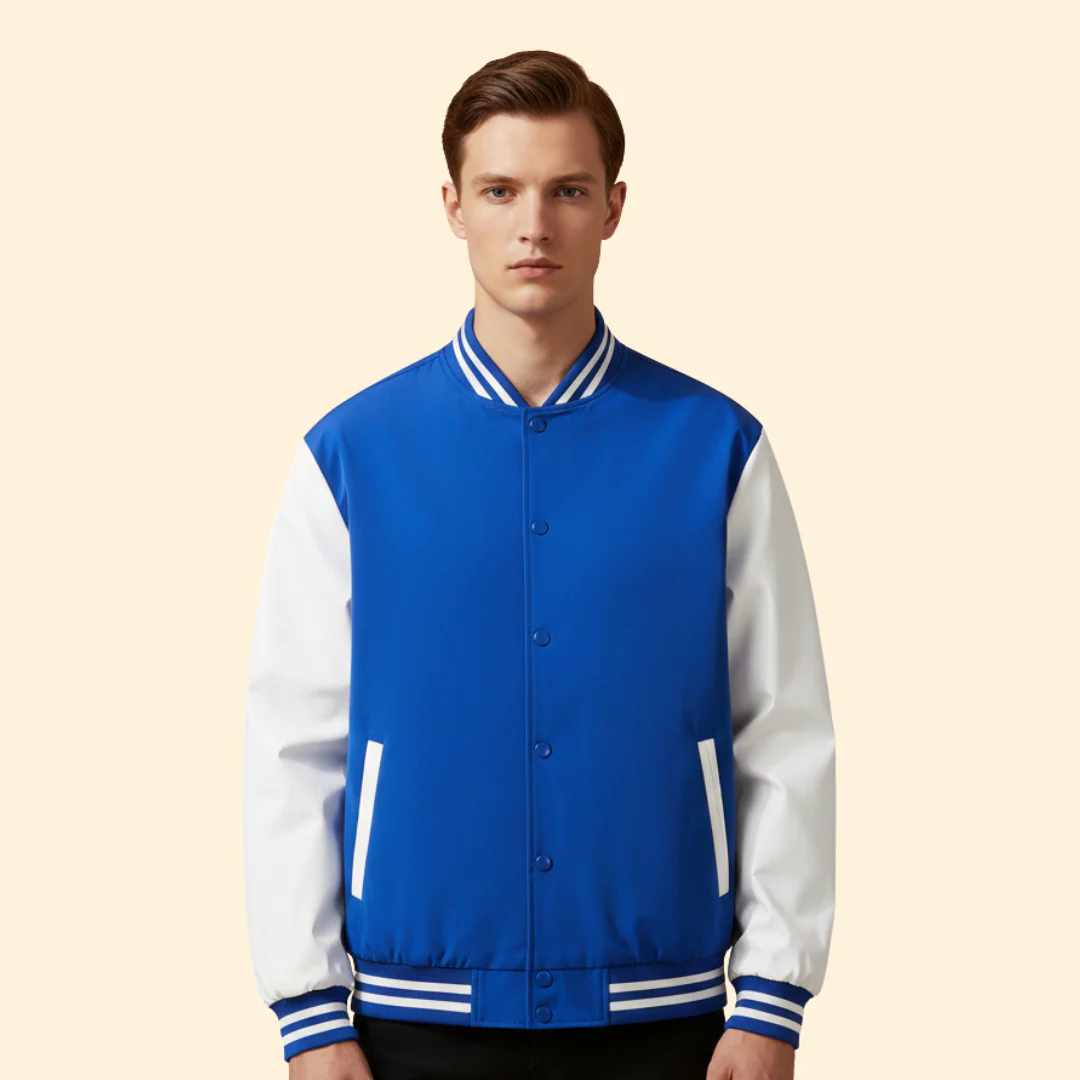 Men’s Bomber Jacket with Snap Button Closure - Image 8