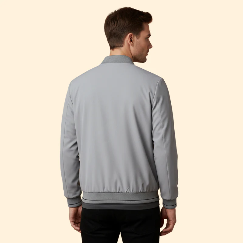 Men’s Bomber Jacket with Sporty Design - Image 4