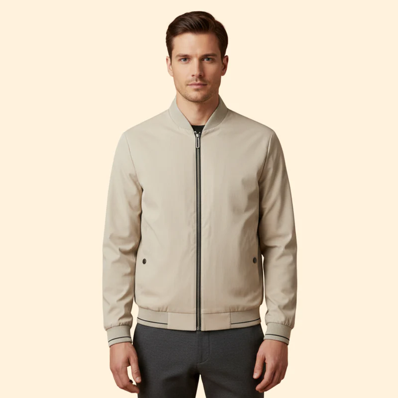 Men’s Bomber Jacket with Sporty Design - Image 8