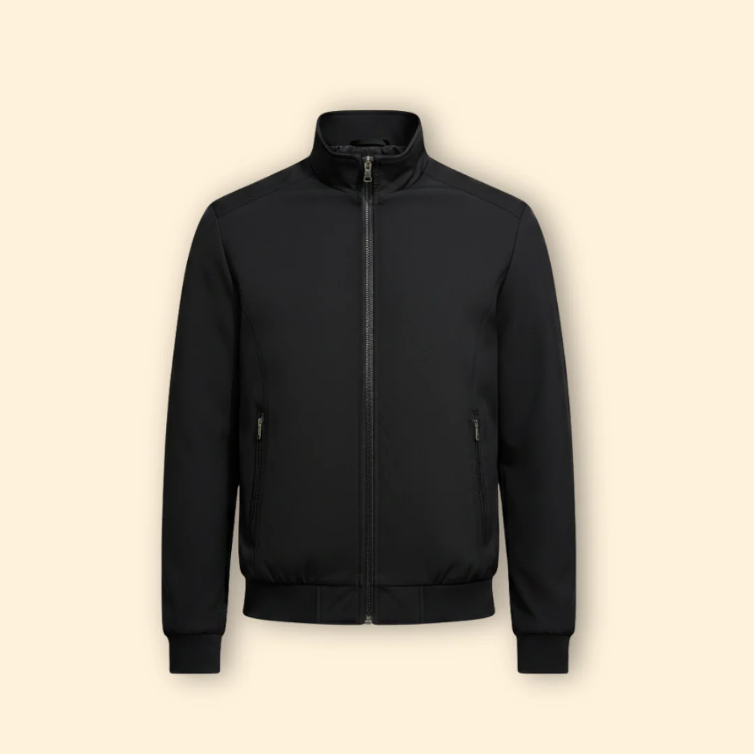 Men’s Bomber Jacket with Stand Collar Design