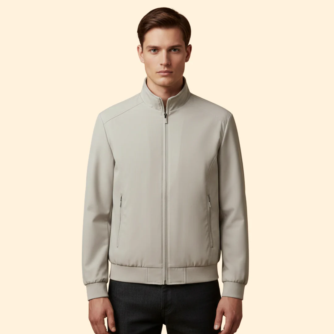 Men’s Bomber Jacket with Stand Collar Design - Image 8