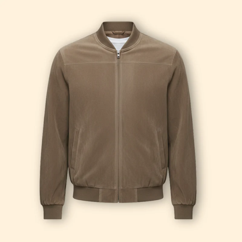 Men’s Bomber Jacket with Stand Collar
