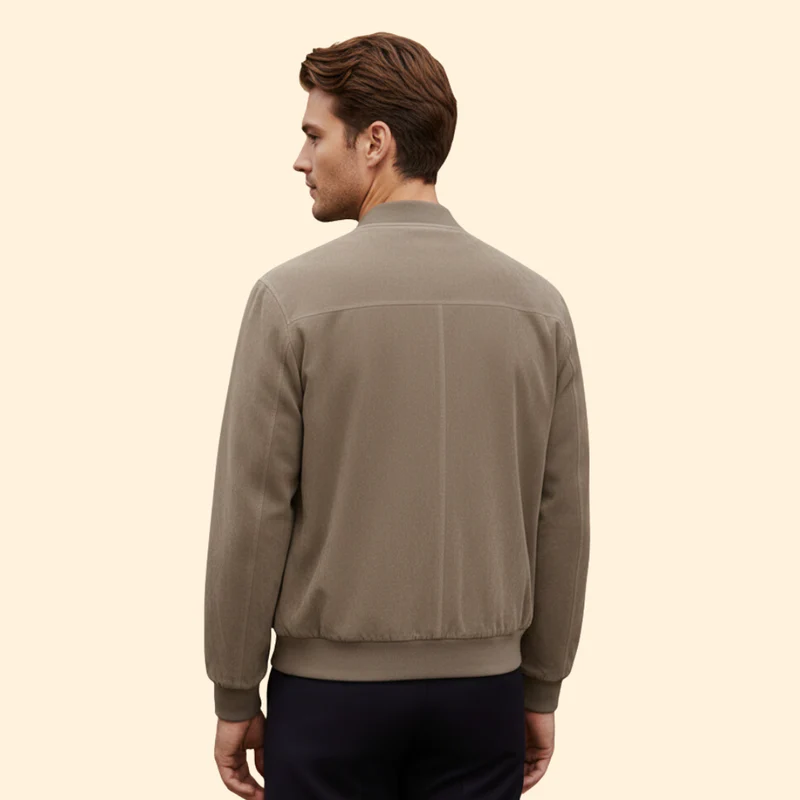 Men’s Bomber Jacket with Stand Collar - Image 4