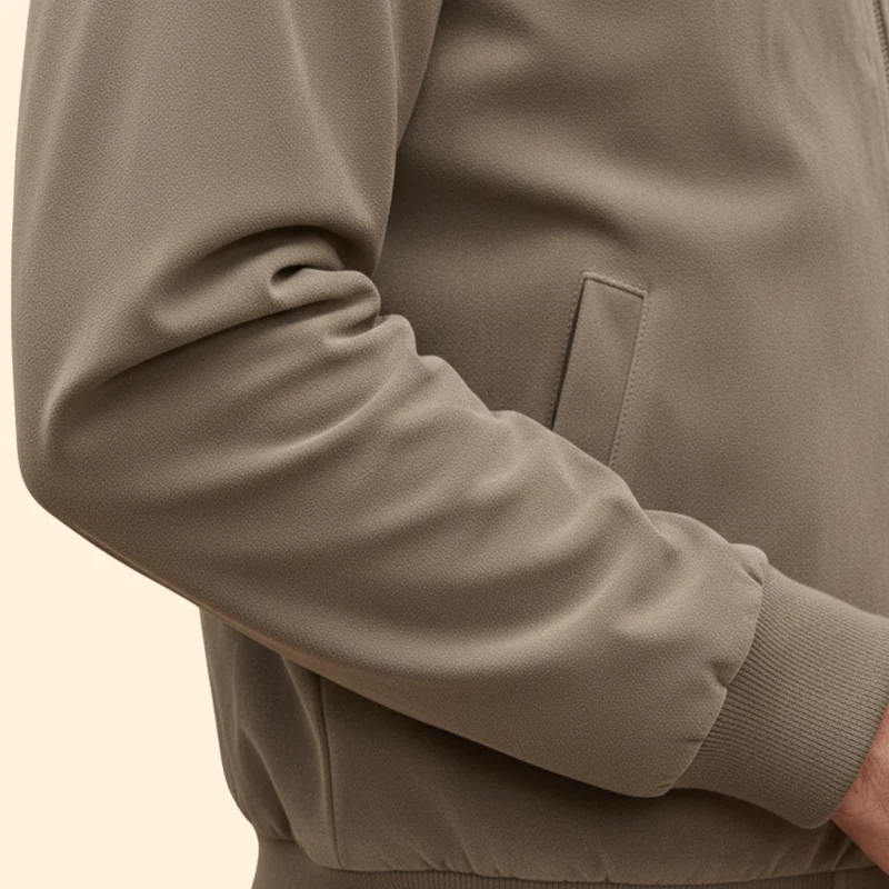 Men’s Bomber Jacket with Stand Collar - Image 5