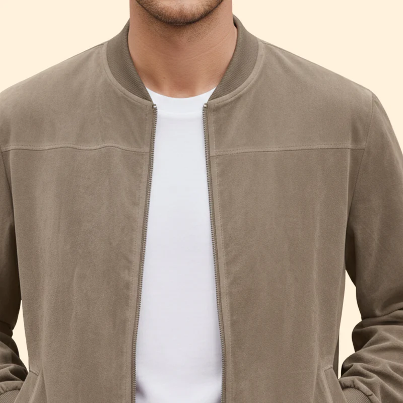 Men’s Bomber Jacket with Stand Collar - Image 6