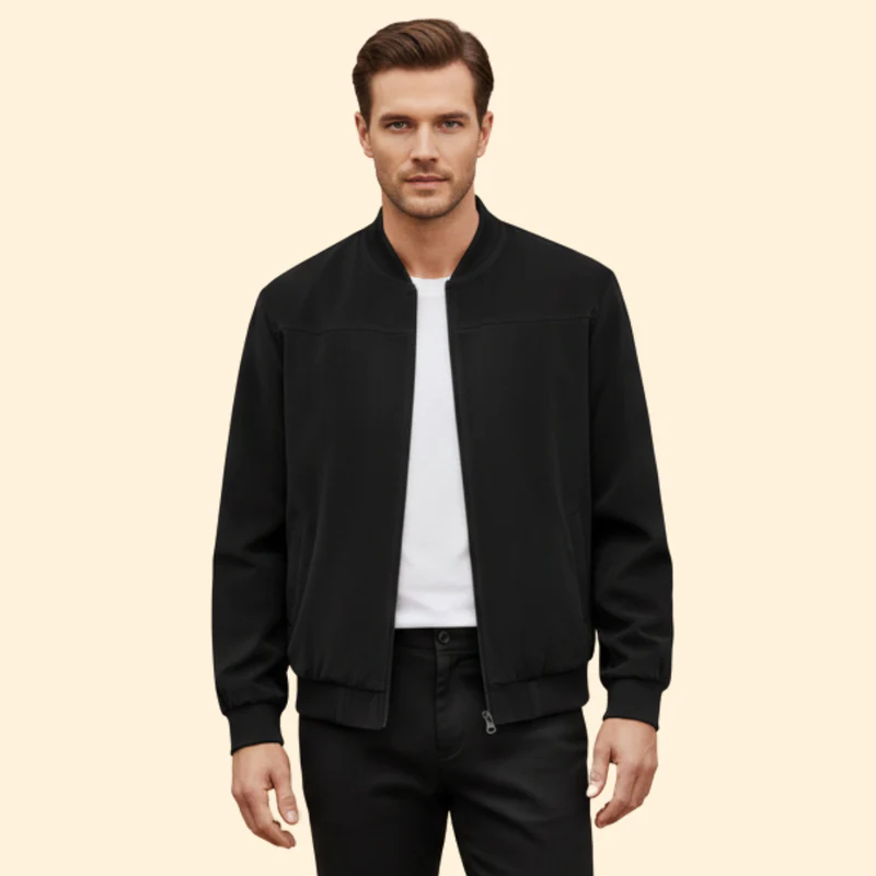 Men’s Bomber Jacket with Stand Collar - Image 7
