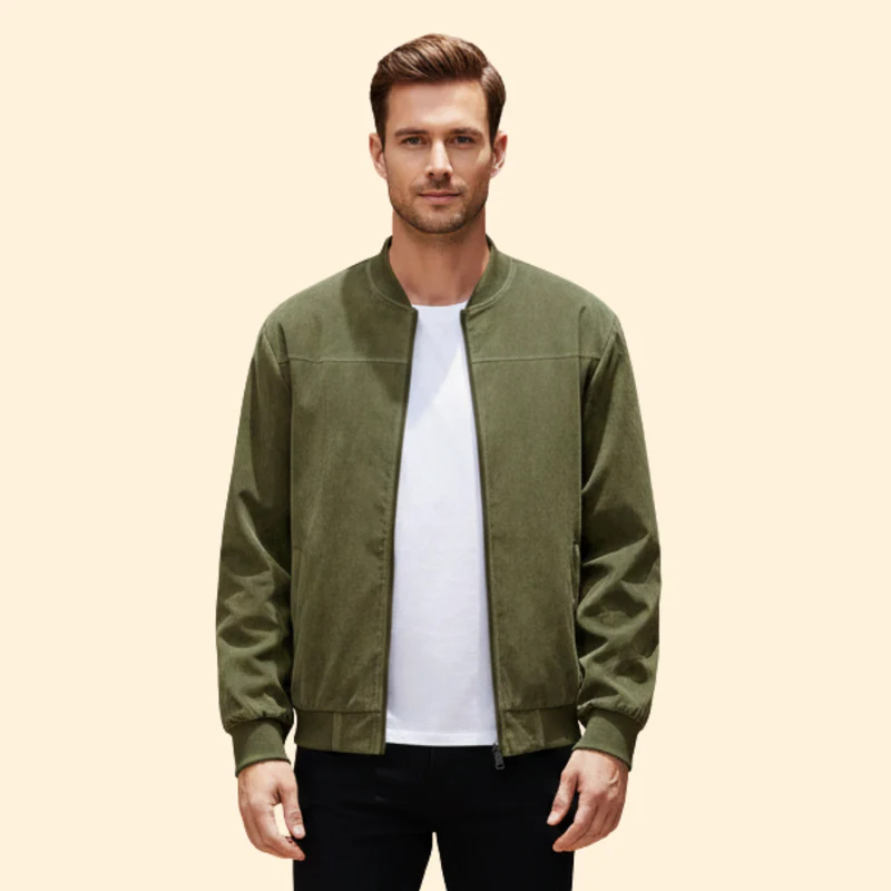 Men’s Bomber Jacket with Stand Collar - Image 8