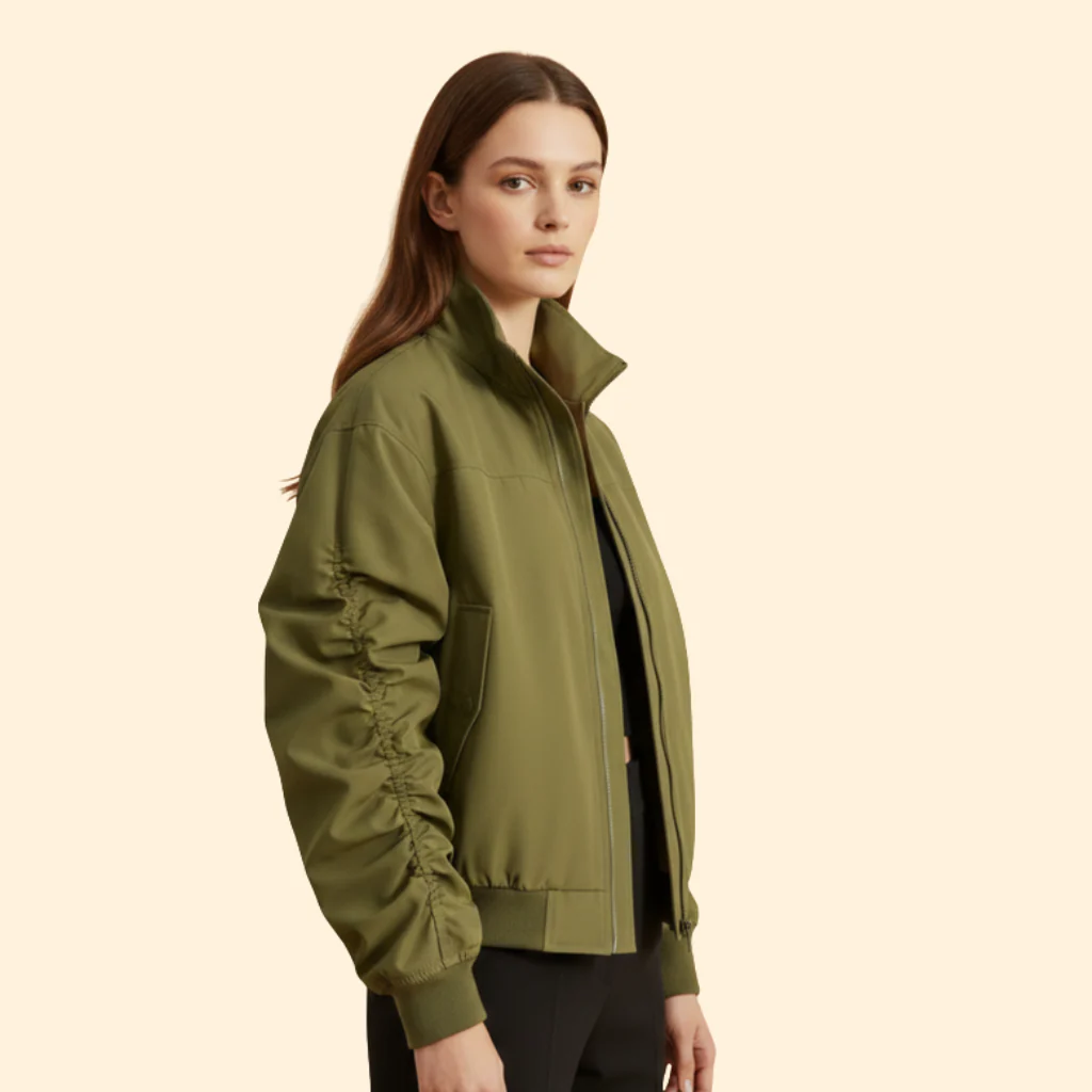 Men’s Bomber Jacket with Structured Sleeves - Image 3