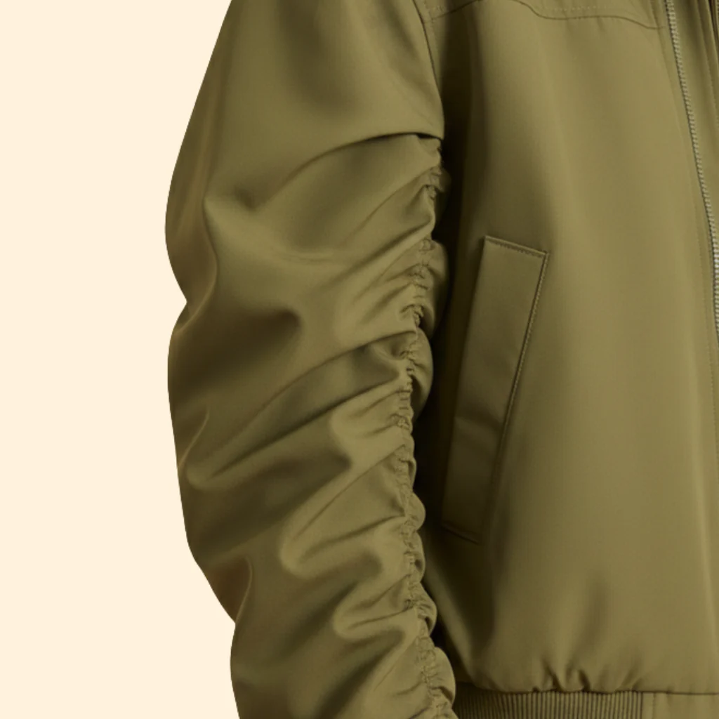 Men’s Bomber Jacket with Structured Sleeves - Image 5