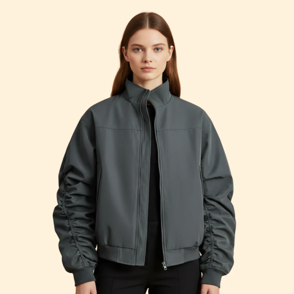 Men’s Bomber Jacket with Structured Sleeves - Image 7