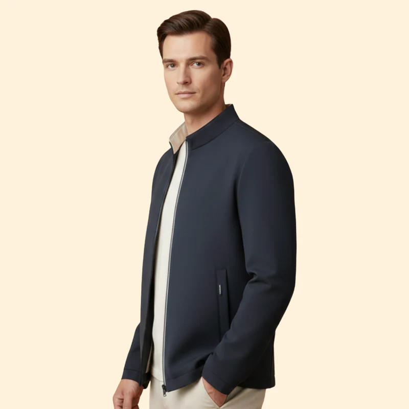 Men’s Bomber Jacket with Zip Closure - Image 4