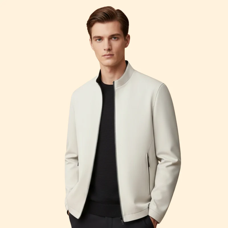 Men’s Bomber Jacket with Zip Closure - Image 6