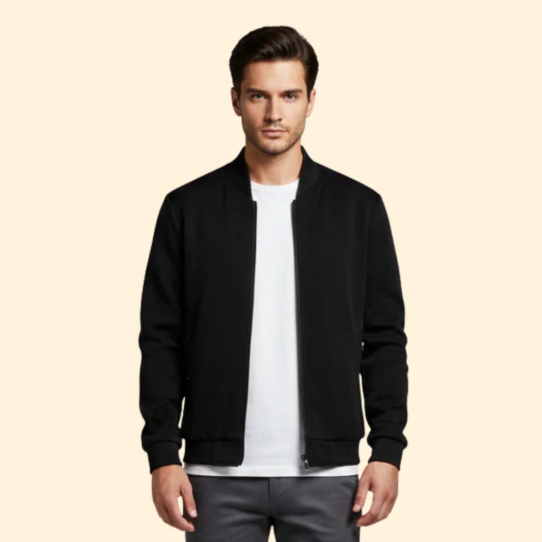 Men’s Bomber Jacket with Zip Front - Image 6