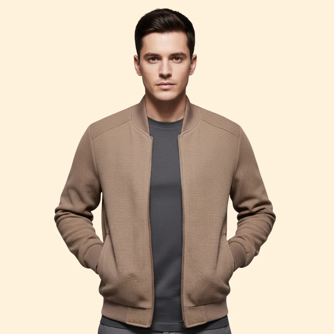 Men’s Bomber Jacket with Zip Front - Image 7