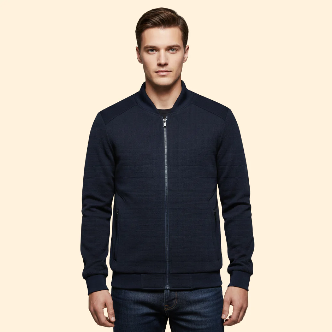 Men’s Bomber Jacket with Zip Front - Image 8
